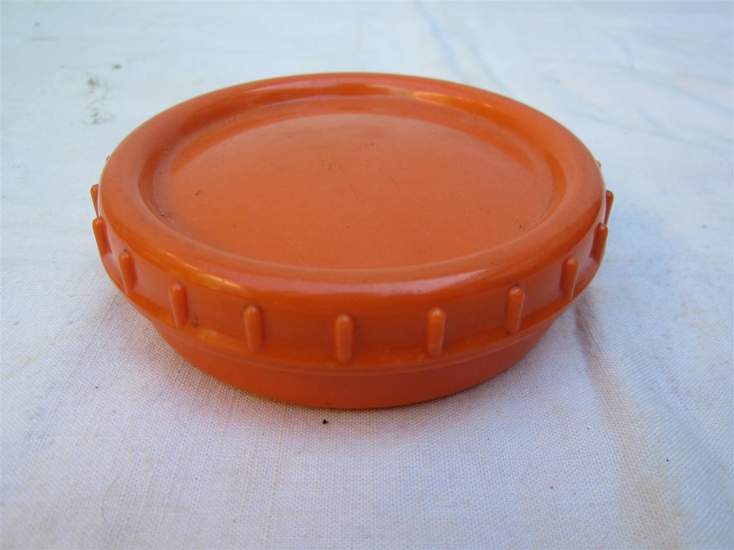 WW2 WH Orange Bakelite Butterdish